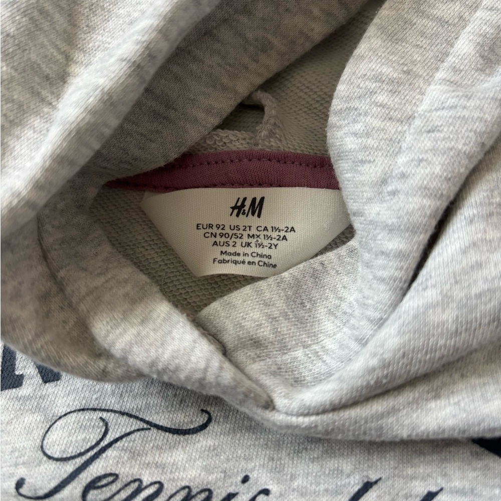 H&M Light Gray Cropped Tennis Hoodie - Picture 3 of 3